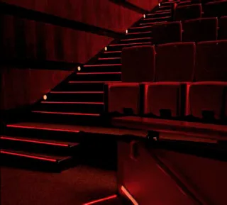 LED illuminated stair steps using aluminium stair nosing LED profile in architectural lighting