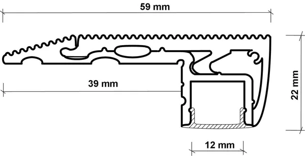 Stair Nosing Aluminium LED Profile