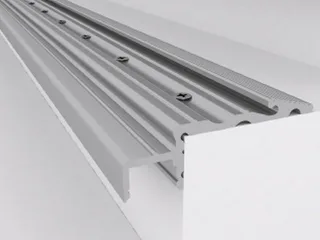 Aluminium stair nosing LED profile extrusion for recessed step lighting installation