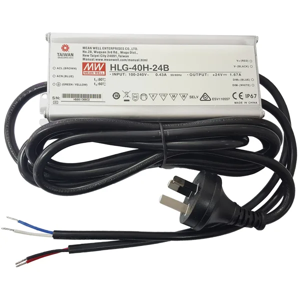 Mean Well HLG-40H LED Driver IP67 24V