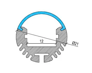 Oval Aluminium LED Profile