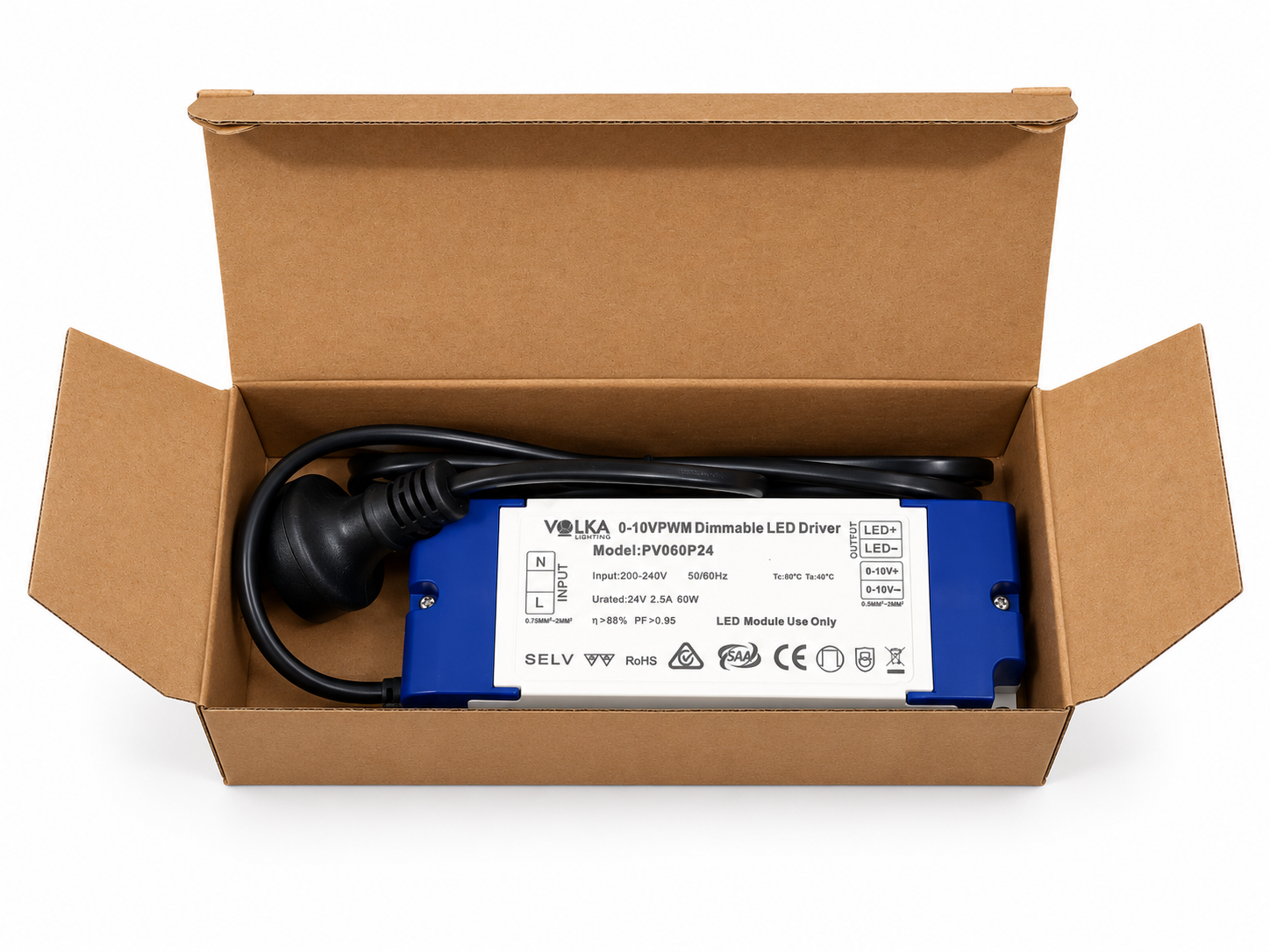 VOLKA PWM 1-10V IP20 60W / 2.5A / 24V