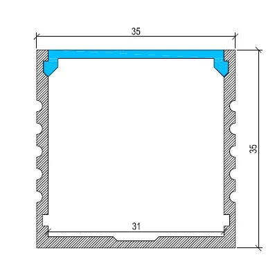 BOX Aluminium LED Profile Surface Mounted