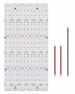 Flexible LED panel for marble backlighting bending to show conformability