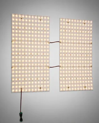 Two LED sheets illuminated warm white 3000K backlight panels for marble onyx stone