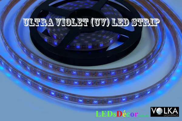 LED Strip SMD 5050 30pcs/m Ultraviolet (UV) Waterproof 7.2W/m 12V Reduced