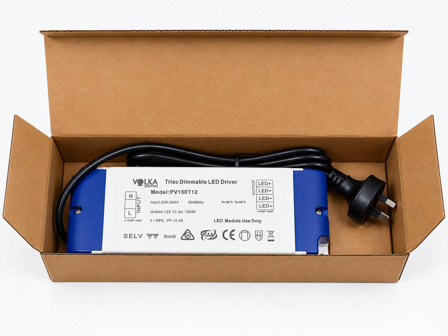 VOLKA TRIAC 240V IP20 150W / 12.5A / 12V