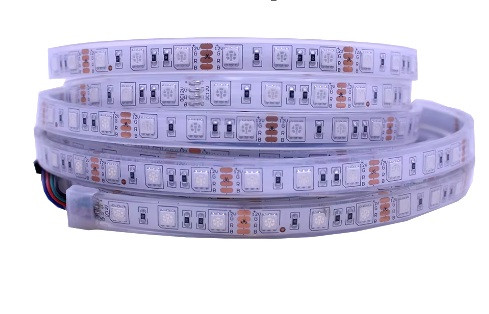 SMD 5050 60 pcs/m in Water Resistant Tube RGB 14.4W/m 24V REDUCED