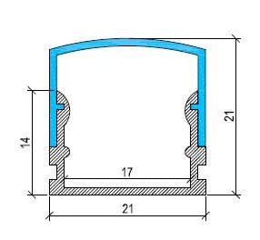 Deep Box Section Aluminium LED Profile Surface Mounted