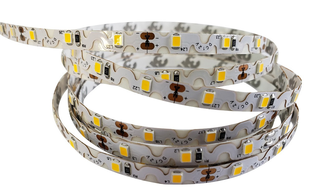SMD 2835 60 pcs/m Non-Waterproof Slim 5mm width Bendable 6W/m 12V
