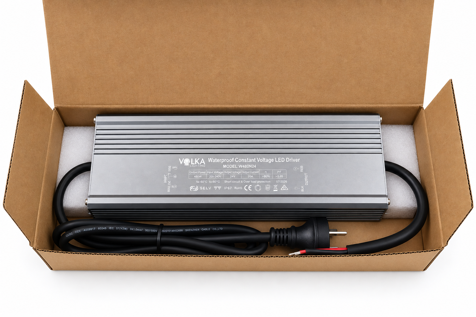 VOLKA IP67 480W / 20A / 24V