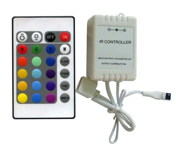  LED Controller 24 Button IR Remote 3 Channel RGB Reduced