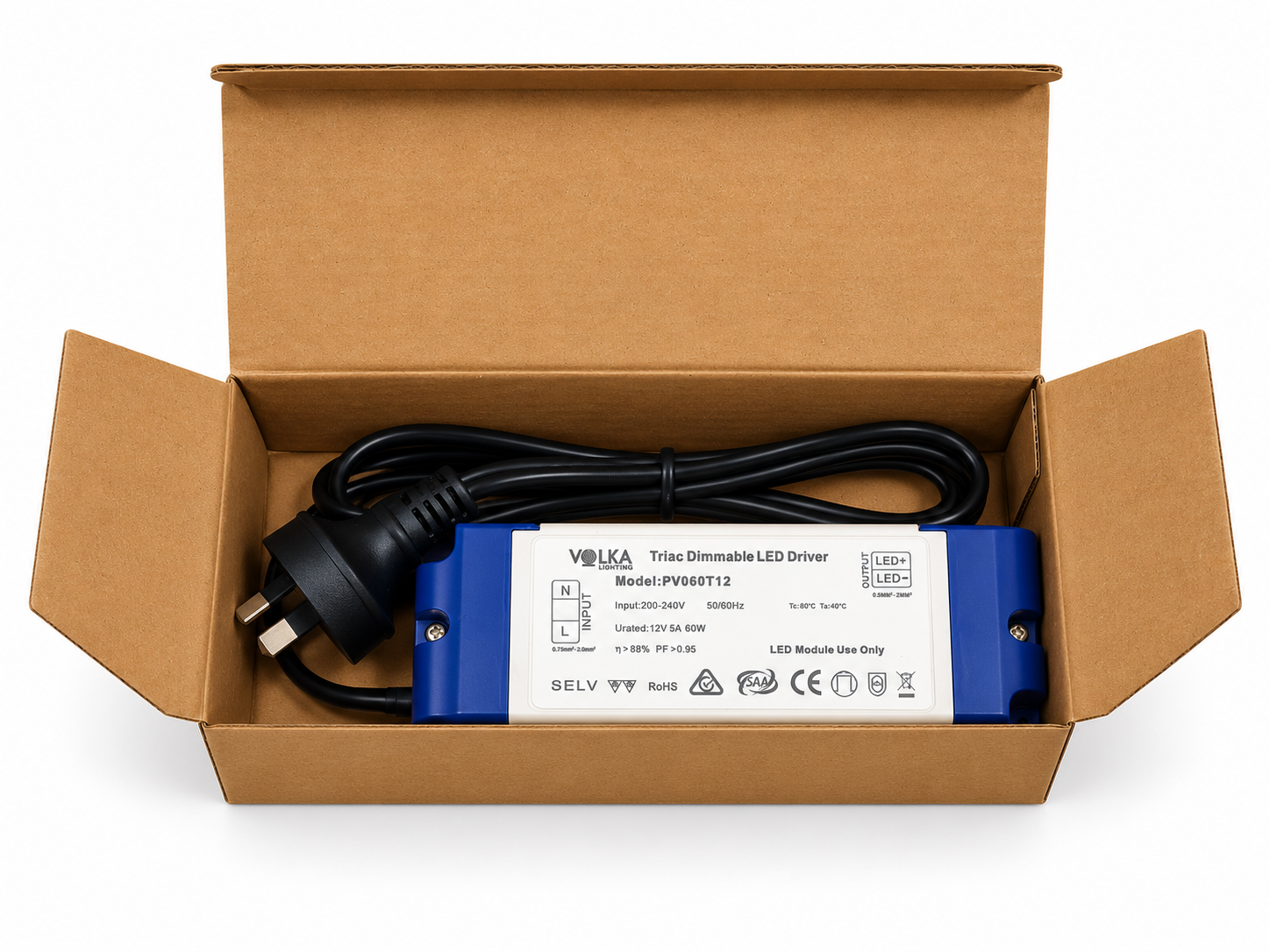 VOLKA TRIAC 240V IP20 60W / 5A / 12V