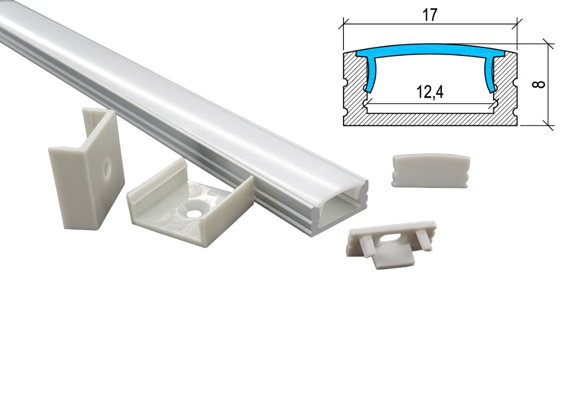 Surface-Mounted LED Profile (Silver,White,Black) PA-07