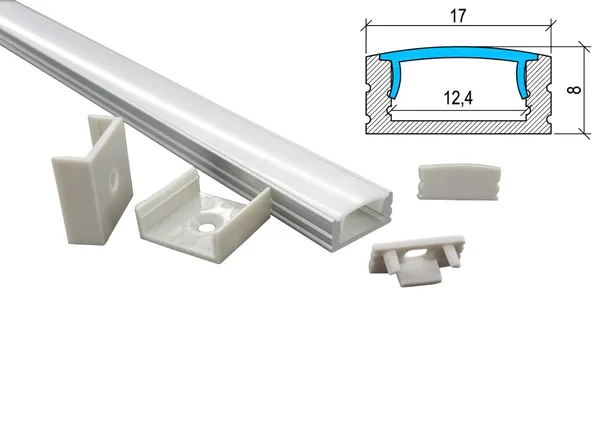 Surface-Mounted LED Profile (Silver,White,Black) PA-07