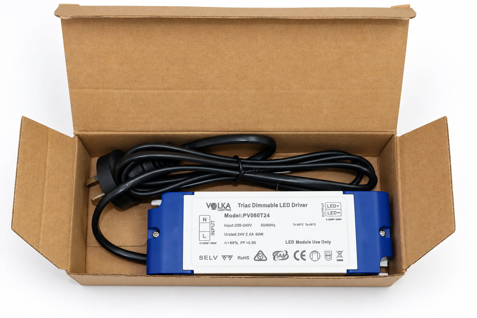 VOLKA TRIAC 240V IP20 60W / 2.5A / 24V
