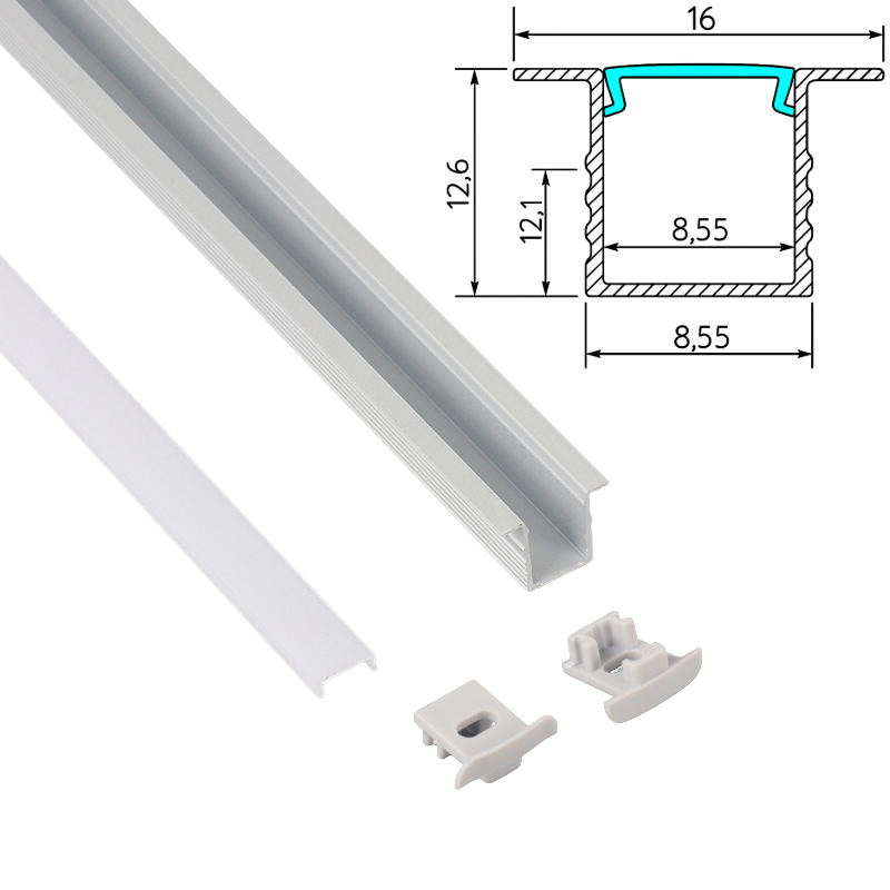 MINI Aluminium LED Profile  Recessed Type2