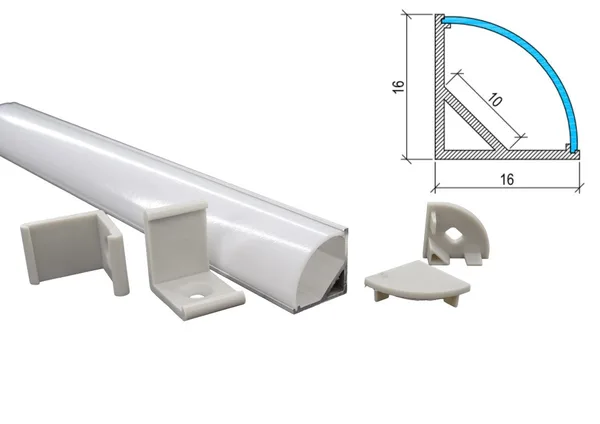 Corner LED Profile PA-04 Type 1 Semi-Frosted 135cm REDUCED