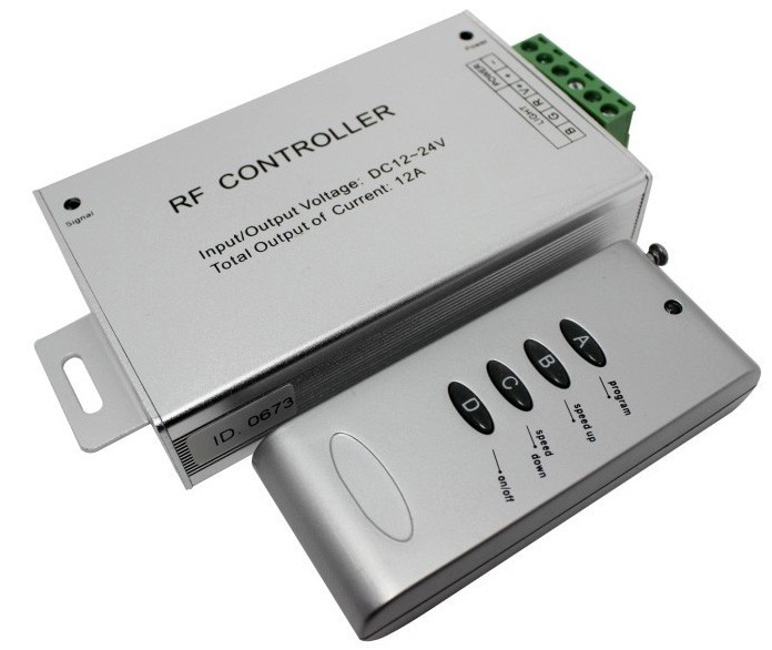 LED Controller 4 Key  RF Remote 3 Channel RGB Reduced