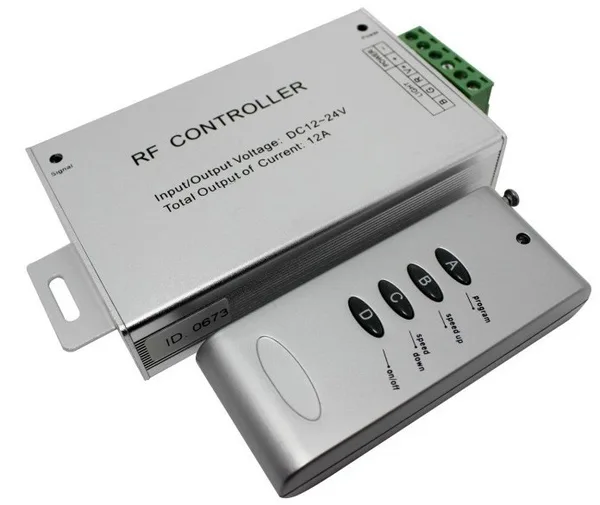 LED Controller 4 Key  RF Remote 3 Channel RGB Reduced