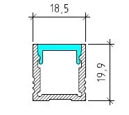 Deep Aluminium LED Profile Surface Mounted Type 2