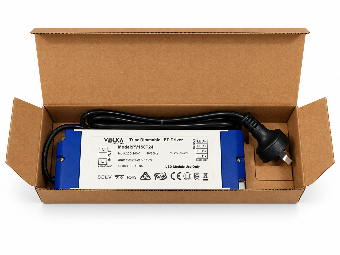 VOLKA TRIAC 240V IP20 150W / 6.25A / 24V