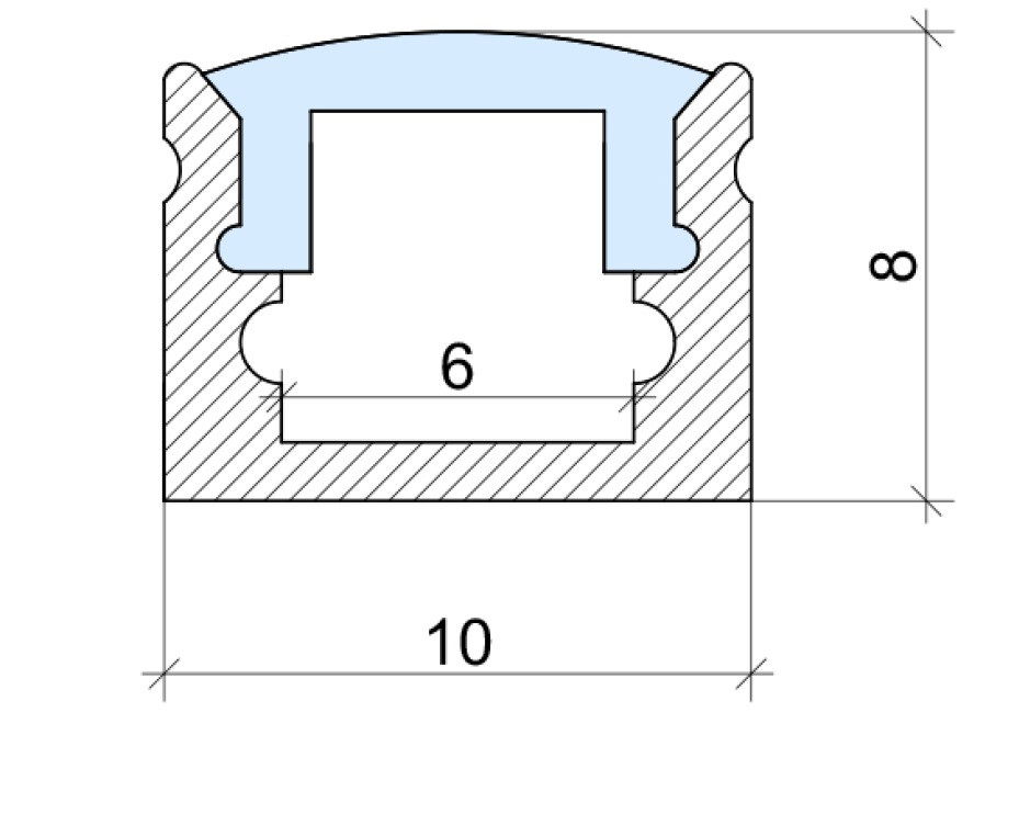 MINI Aluminium LED Profile Surface Mounted