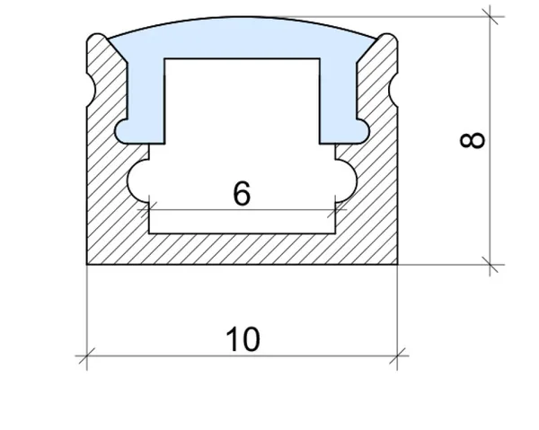MINI Aluminium LED Profile Surface Mounted