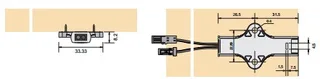 IR sensor switch wiring diagram showing connection to LED strip and power supply